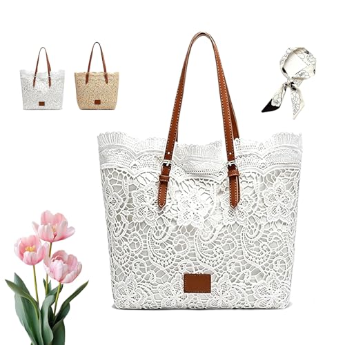 Bolso Vintage de Encaje y Hombro, Tote Boho Elegante miniatura 1