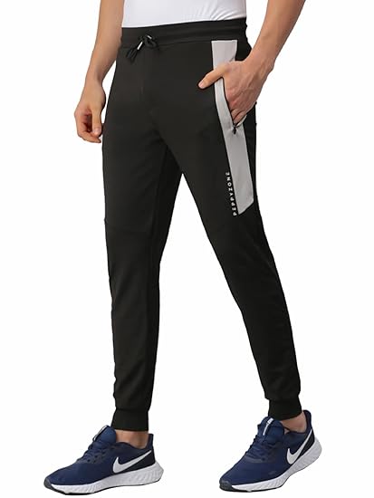 Men's Regular Fit Lycra Track Pant for Men with Zip Pocket