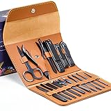 AIWOGEP 16 Pieces Manicure Set with PU Leather Case, Personal Care Tool Kits, Stainless Steel...