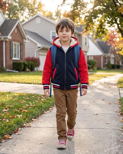 Image of Bumeex Kids Boy's Girl's Sherpa Fleece Lined Jacket 2-14Y(Toddler /Kid)