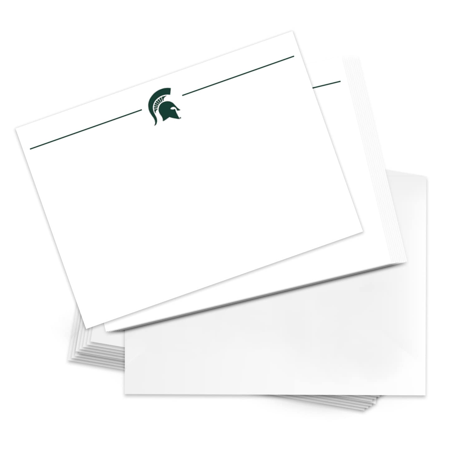 Desert Cactus Michigan State University 10 Pack Notecards Stationery Cardstock Spartans MSU Includes Envelopes Memo Party Thank You (Notecard 1a)