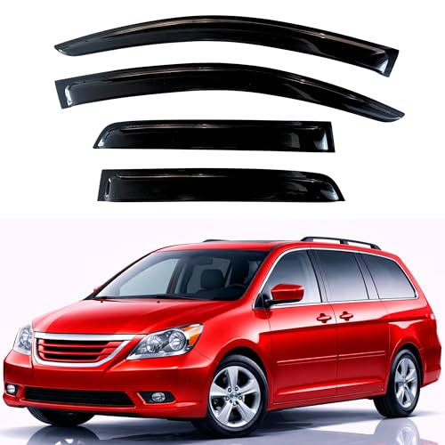 Image of KPY Rain Guards Fit for 2005-2010 Honda Odyssey, Out-Channel Window Visors Vent Wind Deflectors 4PC, Car Accessories for 05-10 Odyssey