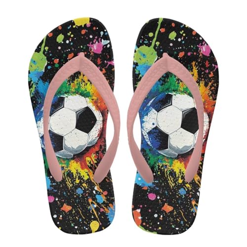 JOAIFO Kids Sandals Boys Flip Flops with Back Strap Football Boys Slippers Sandalias Para NiñOs Sandalias Para NiñAs Pink Straps