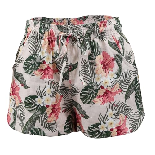 Short de plage hawaïen femme lin léger pour l'été