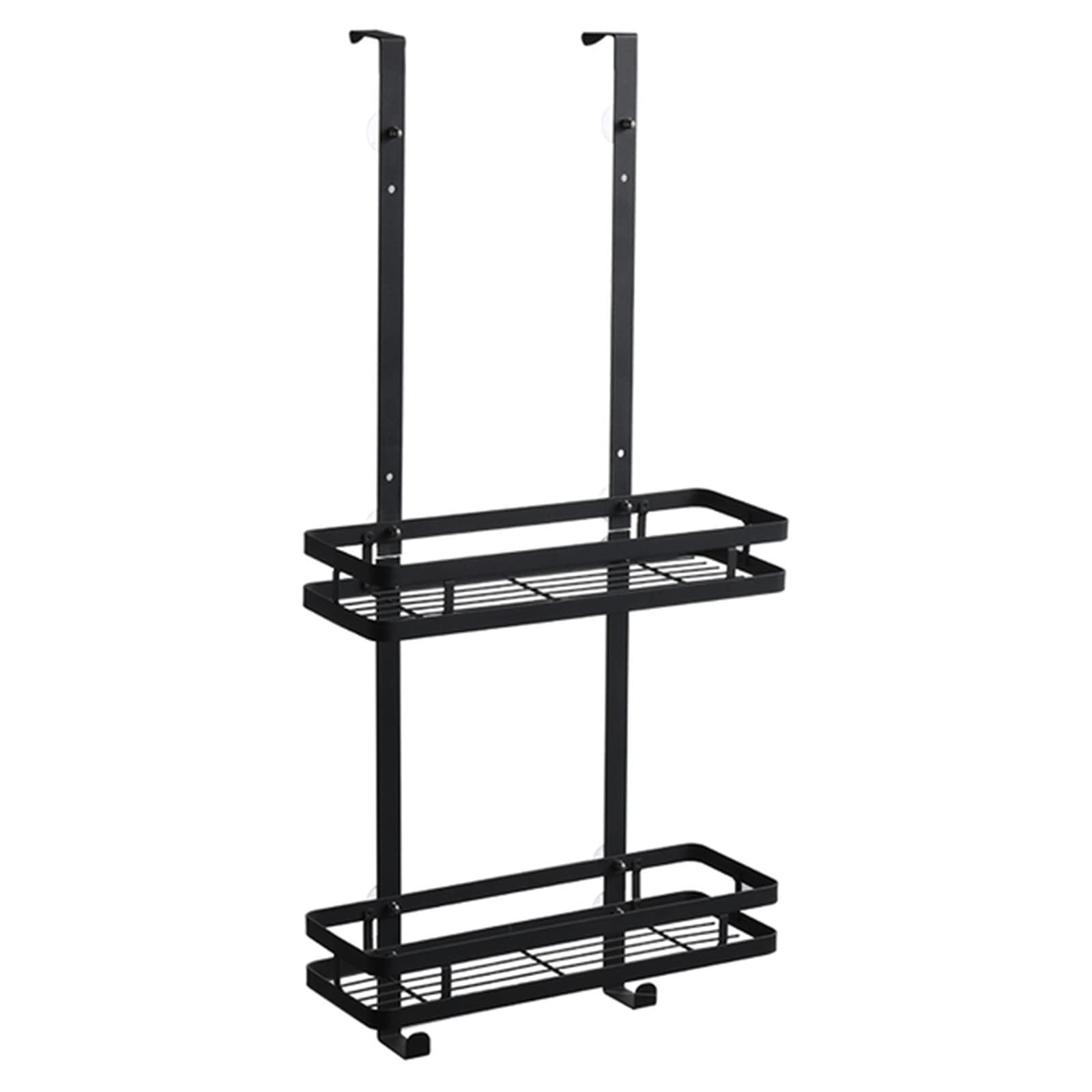 Estantería de Ducha para Colgar Bandeja for Colgar la Pared Bande (Color : Schwarz, Size : B)