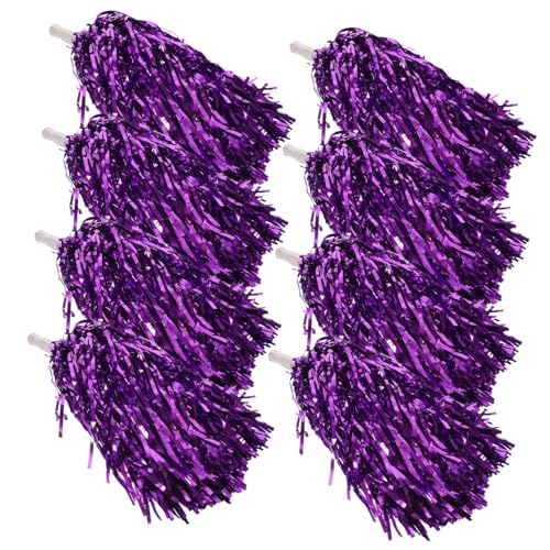 ABOOFAN 16Pcs Cheerleading Pom Poms with Handle Vibrant Hand Flower Pompoms for Parties Events and Team Spirit and Eye Catching Cheerleader Accessories