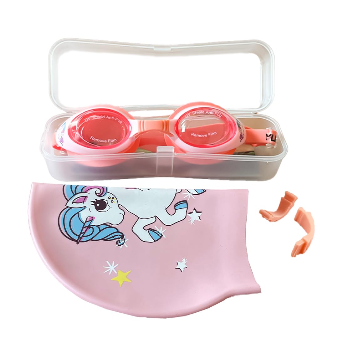 GTS Silicone Swimming Kit for Kids with UV Protection Swimming Cap, Anti-Fog Swimming Goggles, Ear Plugs for Swimming & Protective Case – Ideal Kids Swimming Accessories in Pink (B0CT5VZ4MP) Amazon Price History, Amazon Price Tracker
