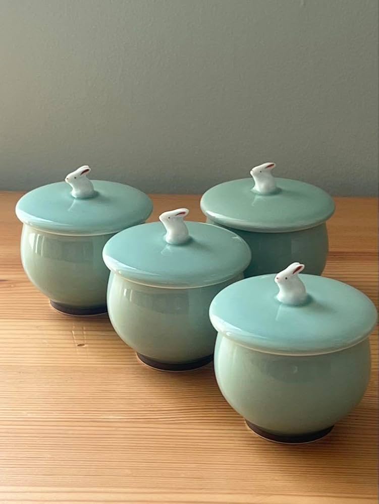 深川製磁 百年庵 蓋物 青磁 深川製磁 百年庵 青磁 蓋物 しのぎ