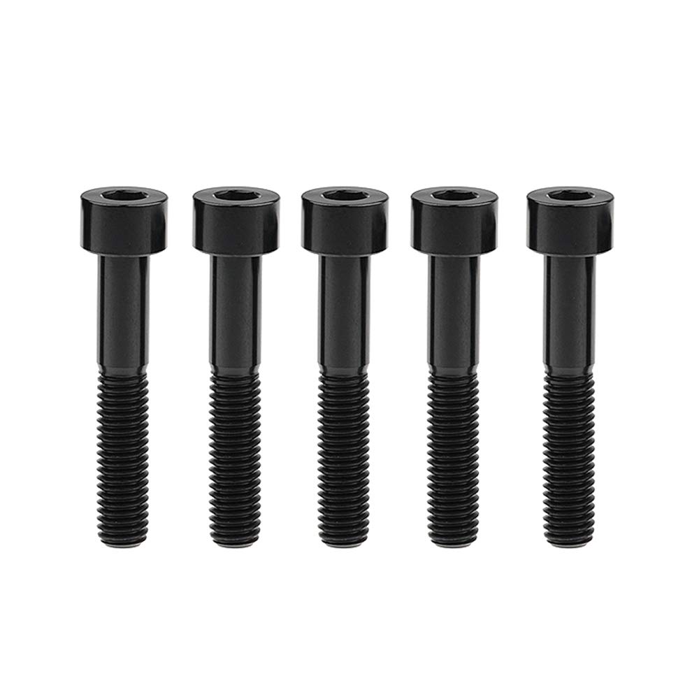 DWAMMEBRS Bolt DIN912 M8x15 20 25 30 35 40 45 50 60 70mm Cap Head Hex Socket Screw Pitch 1.25mm Pack of 5(Black,M8x40mm)