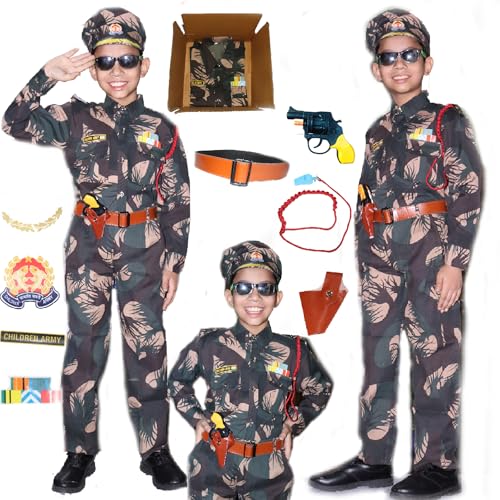 Image of Army Costumes for kids police costume & BSF csotumes subhash chandra bose costumes fancy dress costumes for age group 3 to 12 yrs