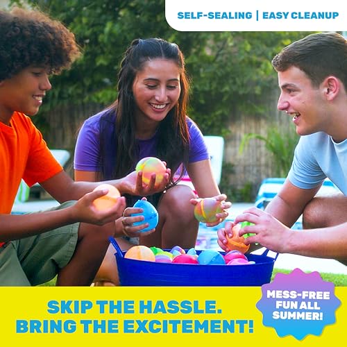 Hydroburst 6-pack Reusable Water Balloons by Relatable, For The Pool, Beach Toys And Outdoor Play Toys, Includes 6 Refillable Balloons image 6