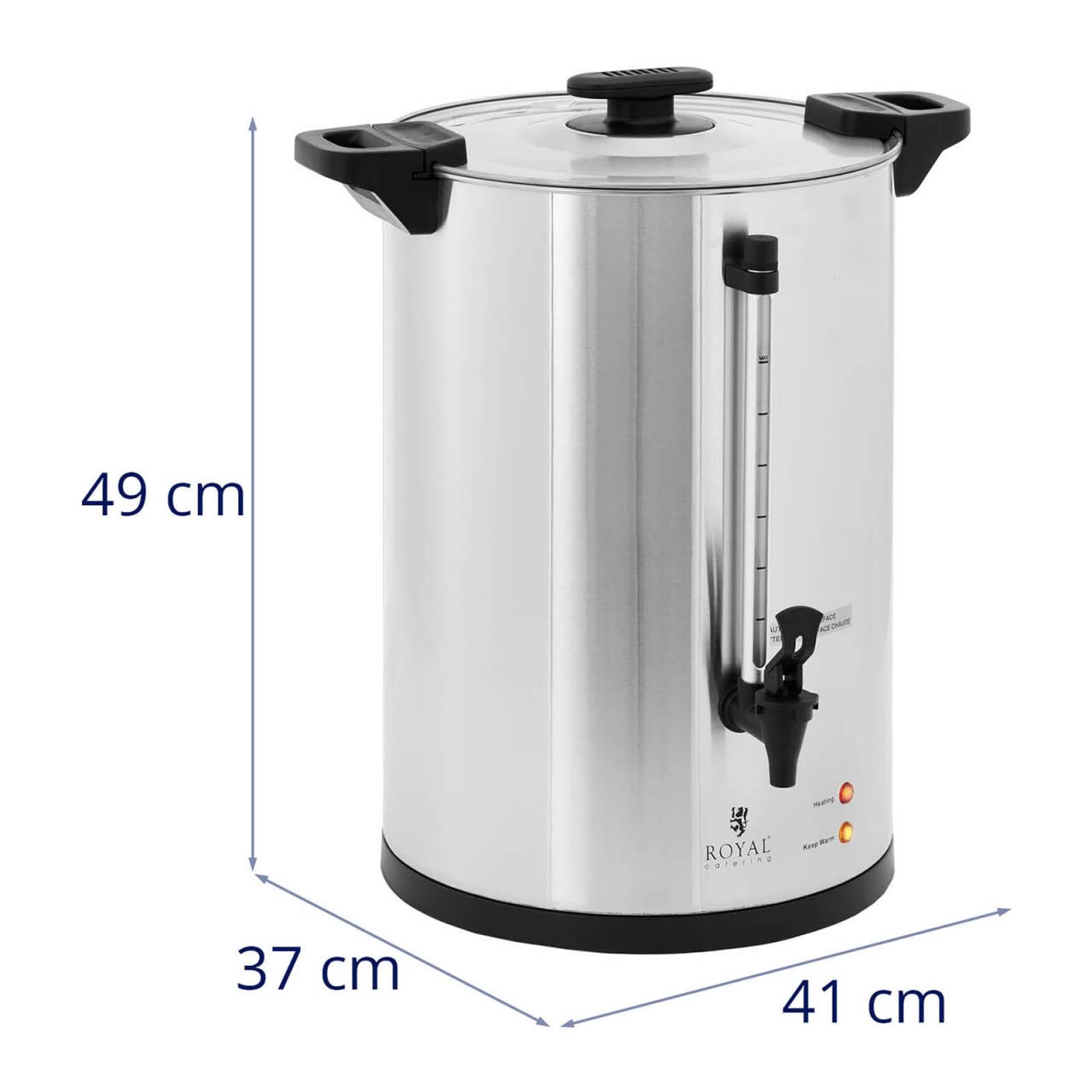 Royal Catering RC-CU20-2 Percolateur 20 L acier inoxydable Cafetière percolateur Pro cafetiere Percolateur à café