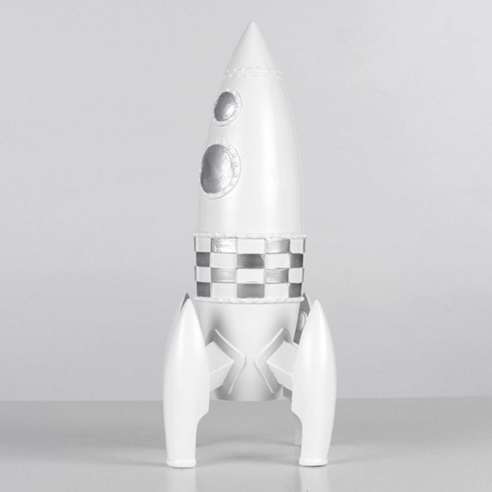 Figura Cohete Níveo Cohete corativo Morno Estatuilla para Niños