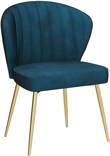 Miniatura 100 de TINA'S HOME Sillas modernas para sala de estar, comedor, pequeña silla decorativa de terciopelo con patas de metal dorado, bonita silla lateral