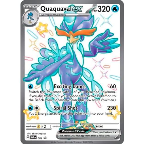 Cartes Pokémon géantes GX, VMAX, EX, Vstar ou V (Quaquaval EX)