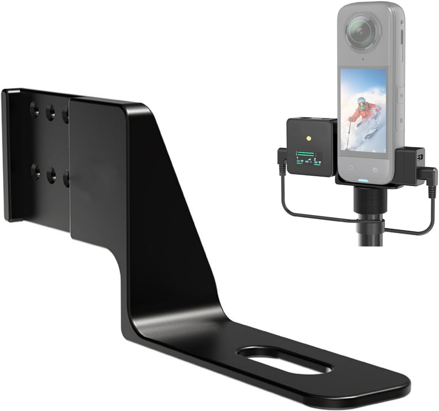 XBERSTAR Mic Cold Shoe Compatible with 360 X5 Mic Adapter Invisible Cold Shoe Mount Microphone Expansion Bracket XBERSTAR Mic Cold Shoe Compatible with 360 X5 Mic Adapter Invisible Cold Shoe Mount Microphone Expansion Bracket