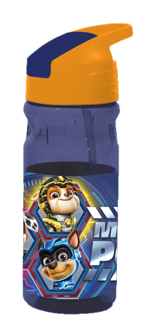 Om Supplies Paw Patrol Characters Reusable Sipper Canteen Cycling Water Bottle Drink Bottle With Built-In Handle For Easy Carry School Lunch Kids Childrens 550Ml (Pat)