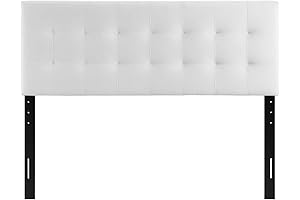 Modway Lily Queen White Headboard, Velvet Tufted