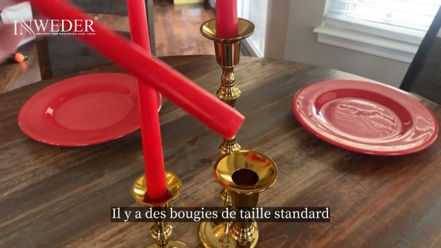Inweder Bougeoirs de Noël Chandelier Doré - 6 Pièces Bougeoirs à Bougie Bougeoir en Laiton Grands Chandeliers en Métal pour Centres de Table de Mariage Salle à Manger Décoration Intérieure Inweder Bougeoirs de Noël Chandelier Doré - 6 Pièces Bougeoirs à Bougie Bougeoir en Laiton Grands Chandeliers en Métal pour Centres de Table de Mariage Salle à Manger Décoration Intérieure