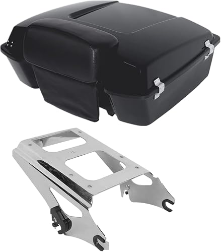 Miniatura 11 de Soporte y estante para montaje TCMT Razor Chopped King para Harley Touring Street Glide 09-13, Negro
