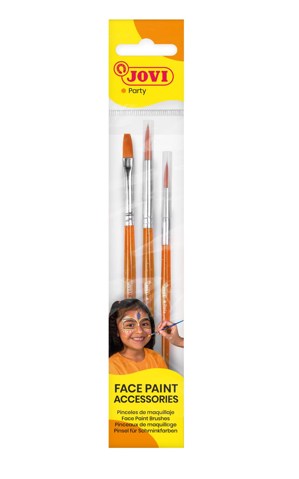 Jovi 3 x Flat Round Fine Makeup Brushes