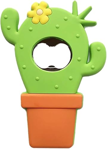 Imán de refrigerador de silicona para abrebotellas de Coca-Cola de Cerveza, Barman de cocina, Barware de metal, novedad, forma divertida (Cactus)
