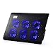 LESHP Cooling Pad - Ultra Slim Portable for 10-15.6 inch Laptops with 6 Quiet 70mm Fans at 1845RPM, Black (L112B）