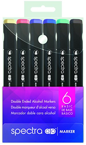 Chartpak Spectra Admarker Set 6 colores bu0087sicos