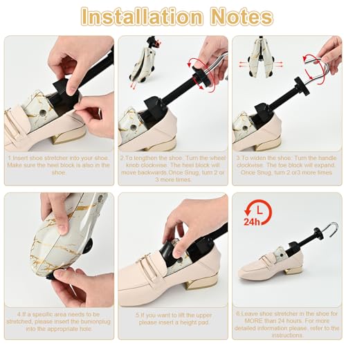 Eachway MARBLE GRAIN S(FOR WOMEN'S SIZE 5.5-10) Shoe Stretcher For Men Or Women,4-Way Shoe Trees Adjustable Length & Width thumb #6