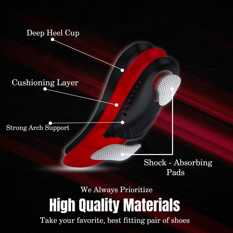 Image of Wonder Care Triple Gel Extra Soft Insole for Shoes Men and Women, Trimmable Arch Support Insoles, Orthopedic Insole for Flat Feet, Breathable Extra Comfort Shock Absorption Sole (Size 8.5-10 UK)
