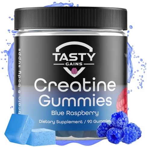 Amazon.com: Tasty Gains Creatine Infused Gummies, 90g of Creatine, Non ...
