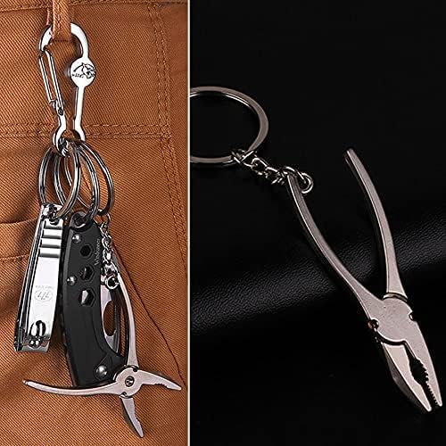 Image of Mini Portable Hand Tool Keychain Adjustable Key Spanner Wrench Universal Chain Universal For Gift. (Mini Wrench+Mini Wire Stripper)