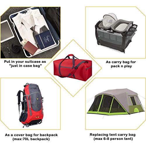 Foldable Duffel Bag 30 inch 75L Large Lightweight Luggage for Travel