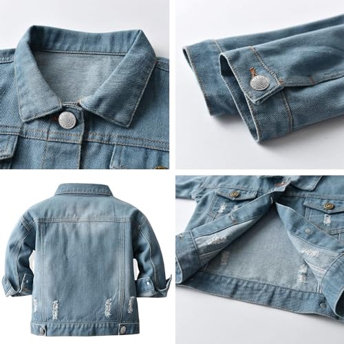 Image of Joe Wenko Kids Toddler Baby Boys Girls Casual Outerwear Denim Jacket