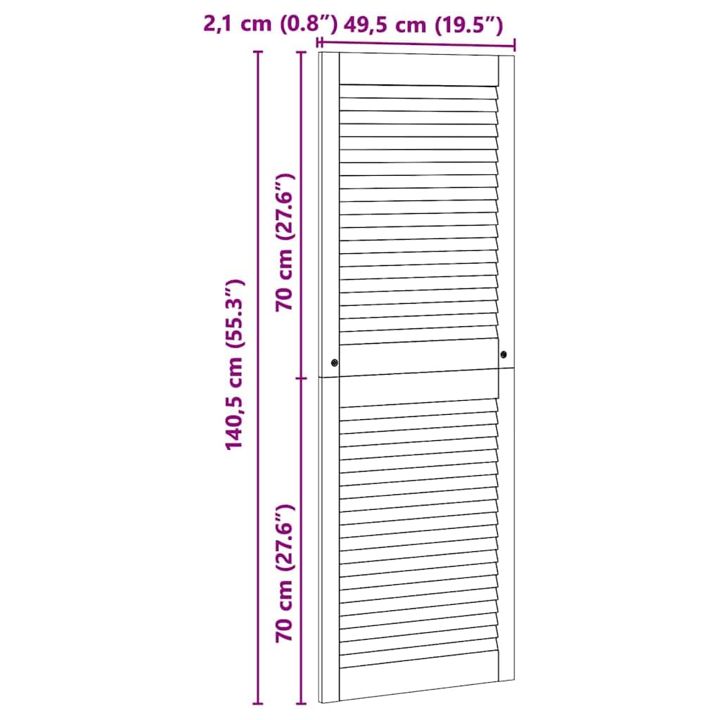 Genérico Puerta de Armario con Puerta Natural 140.5 x 2 x 59.5 cm,Bricolaje,Accesorios de Bricolaje,Ferretería para armarios,Puertas de armarios,42019262