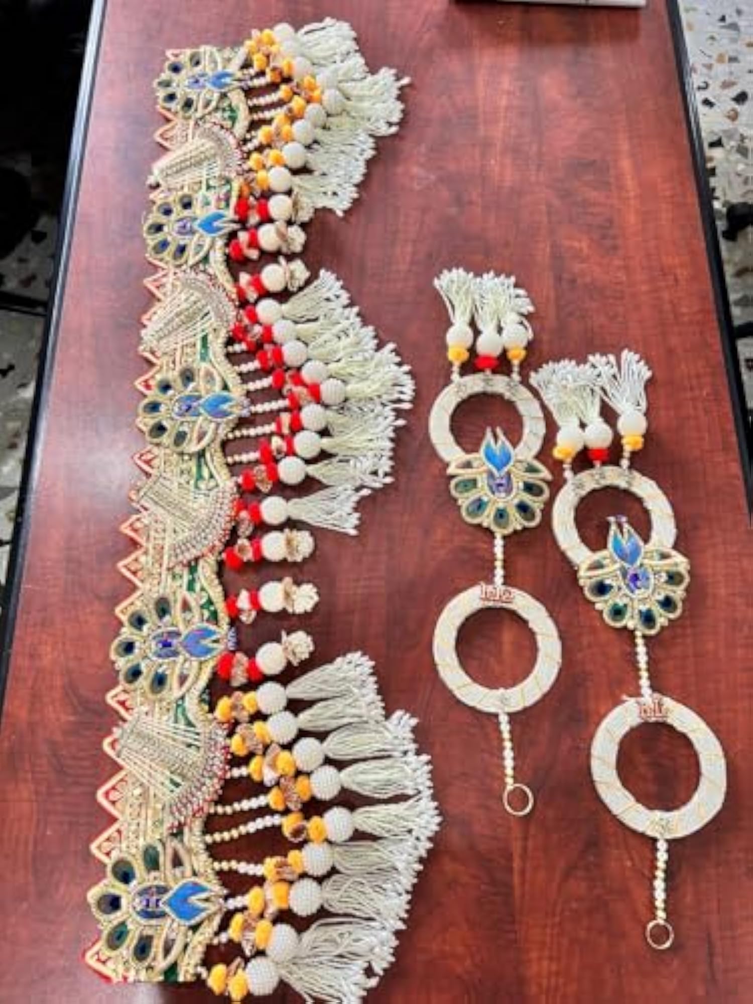 Traditional Indian Wedding Toran and Hanging Decorations Set
