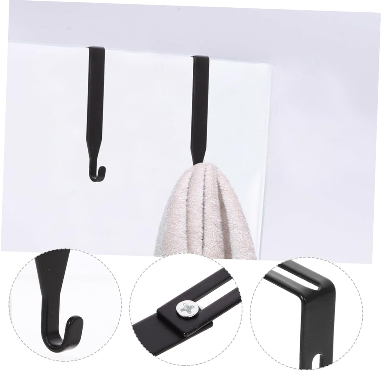 10pcs Adjustable Cubicle Hooks Door Hangers for Clothes Over The Door Hanger Easy to Install