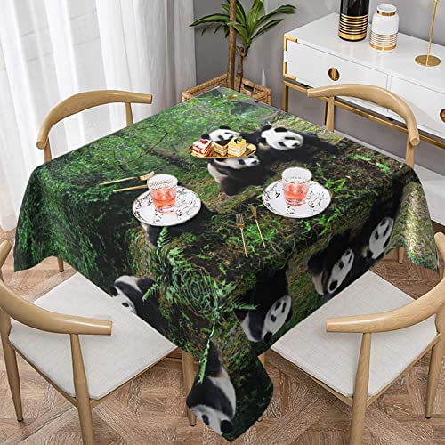 Nappe carrée panda anti-tache et imperméable pour table propre sans effort - 2