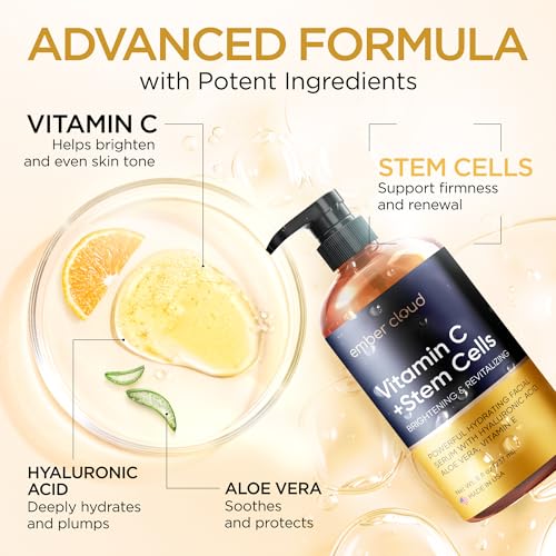 Image of Vitamin C Serum for Face with Stem Cells & Hyaluronic Acid 8 Oz