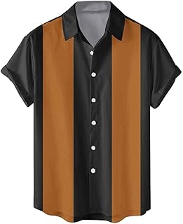 Hawaiian Shirts for Men Summer Fancy Print Hawaiian Shirt Casual Short Sleeve T-Shirts Outfits for Holiday Wear Button Dow...