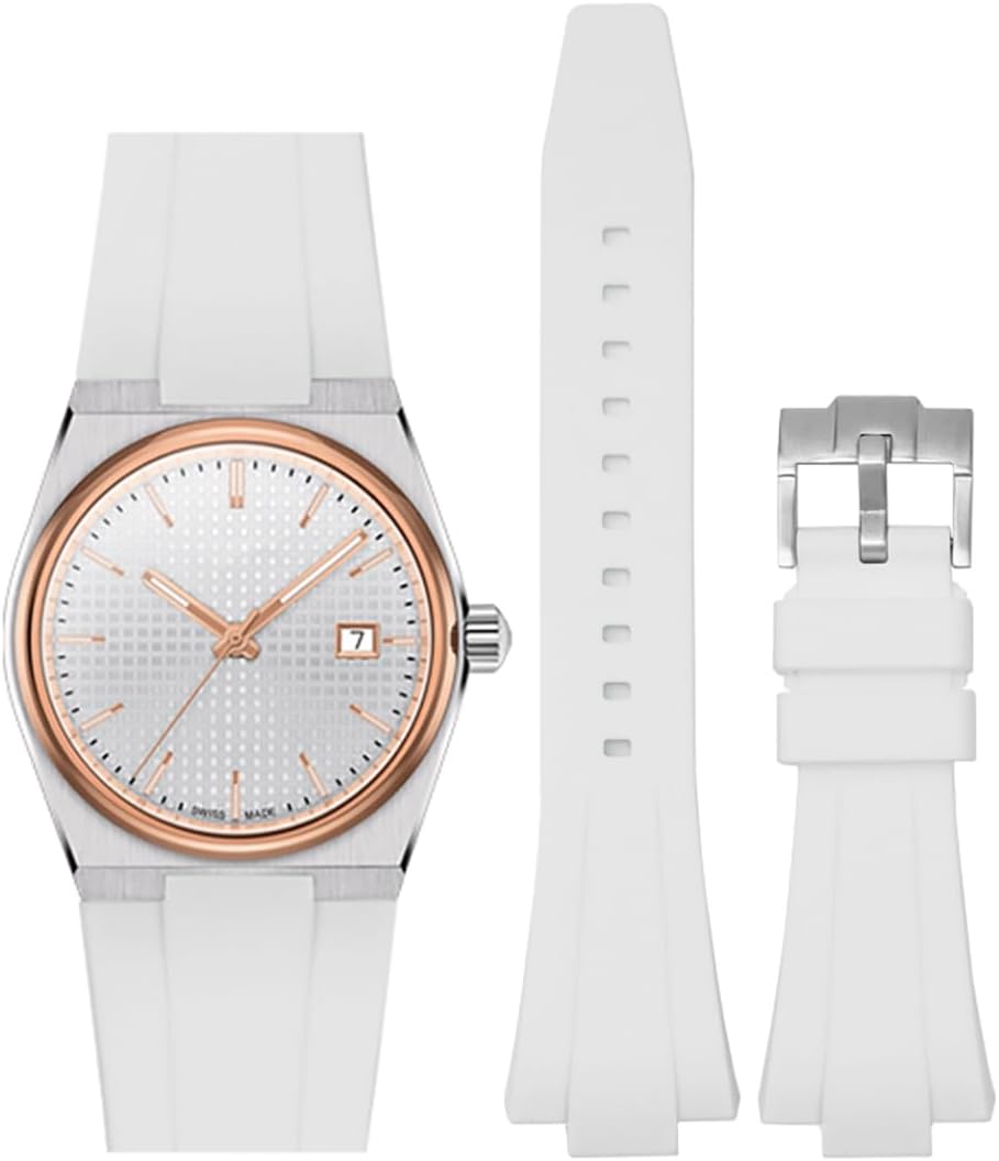 Bands for Moonswatch Watch,20mm Soft Silicone Strap Compatible with Omega x Swatch MoonSwatch Speedmaster Watch,Quick Release Magnetic Buckle Waterproof Replacement Strap for Swatch Omega Men Women