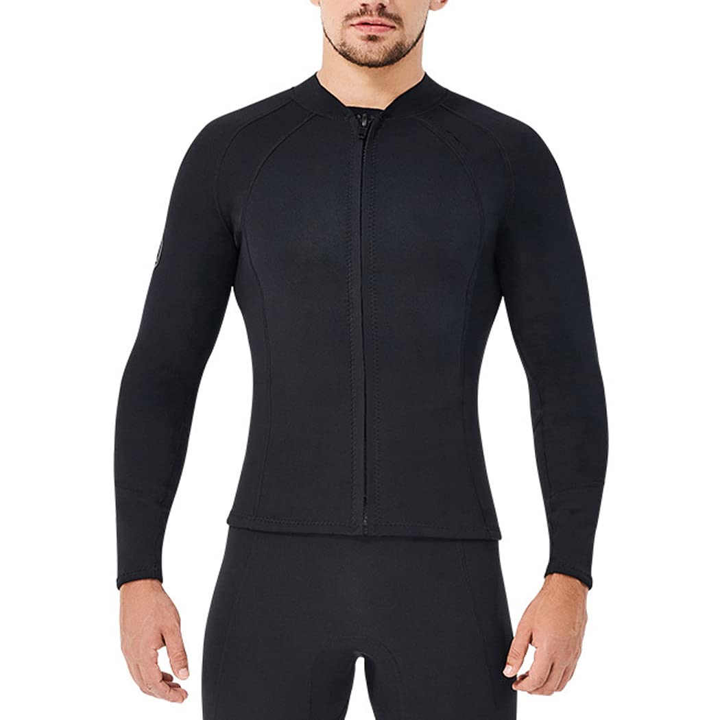 Kombinezon Top mężczyźni/kobiety wysypka Guard koszulki do pływania 2mm neopren z długim rękawem ochrona UV rozciągliwy wąski strój kąpielowy Top do sportów wodnych