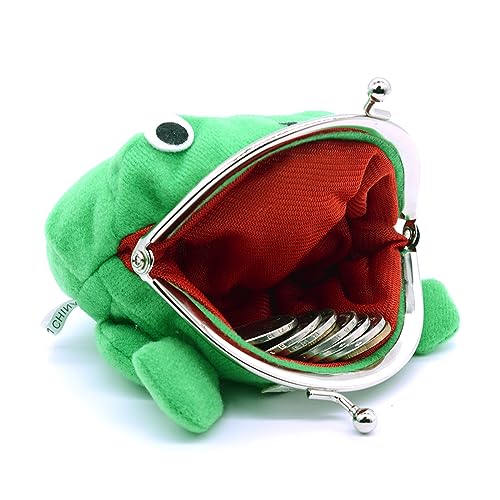 Keast Frog Coin Wallets, Cartoon Animal Frog Coin Bag Coin Pouch Key Credit Card Holder Novelty Toy School Prize Gifts Children's Day Gift Birthday Gift Christmas Gift for Kids3