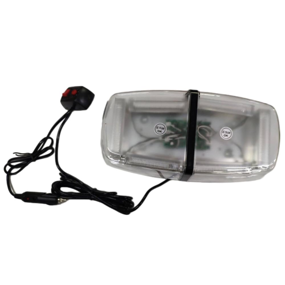 Riloer Luz LED intermitente techo de vehículo 12 V-24 V 24 W luz estroboscópica de emergencia compatible con coches camiones quitanieves vehículos de construcción.