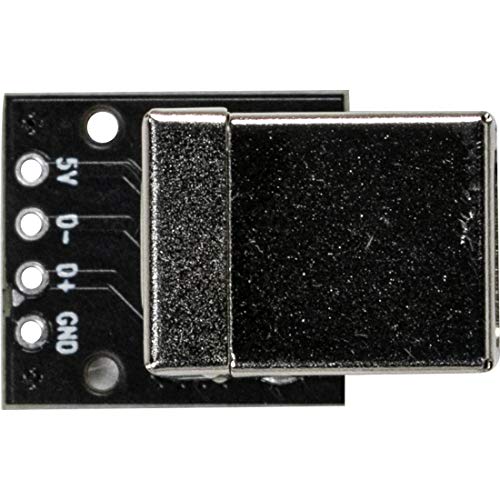 10 unidades de conector USB Tipo B hembra ángulo 90° negro miniatura 2