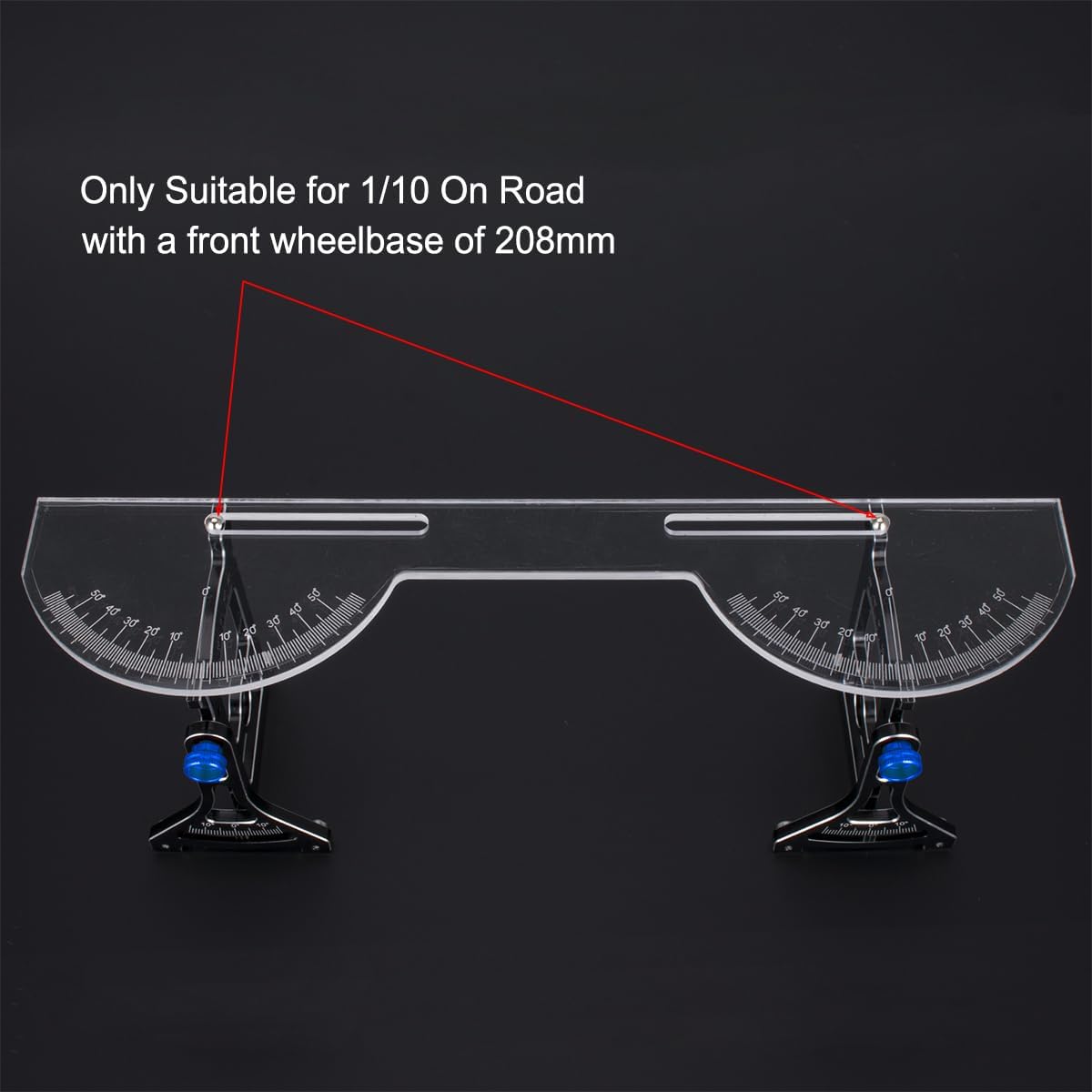 1/10 RC On Road Car Alignment Tool – Camber/Toe/Slip Angle Gauge