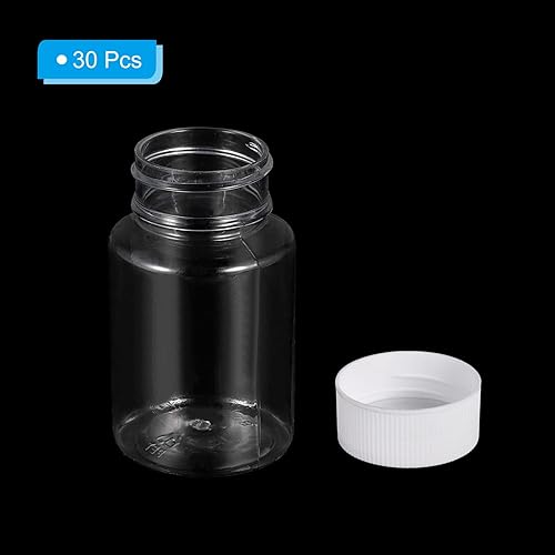 Miniatura 3 de PATIKIL Botella de reactivo de boca ancha de 1.0 fl oz, 1 oz, paquete de 30 botellas de almacenamiento, recipientes de muestras de plástico para