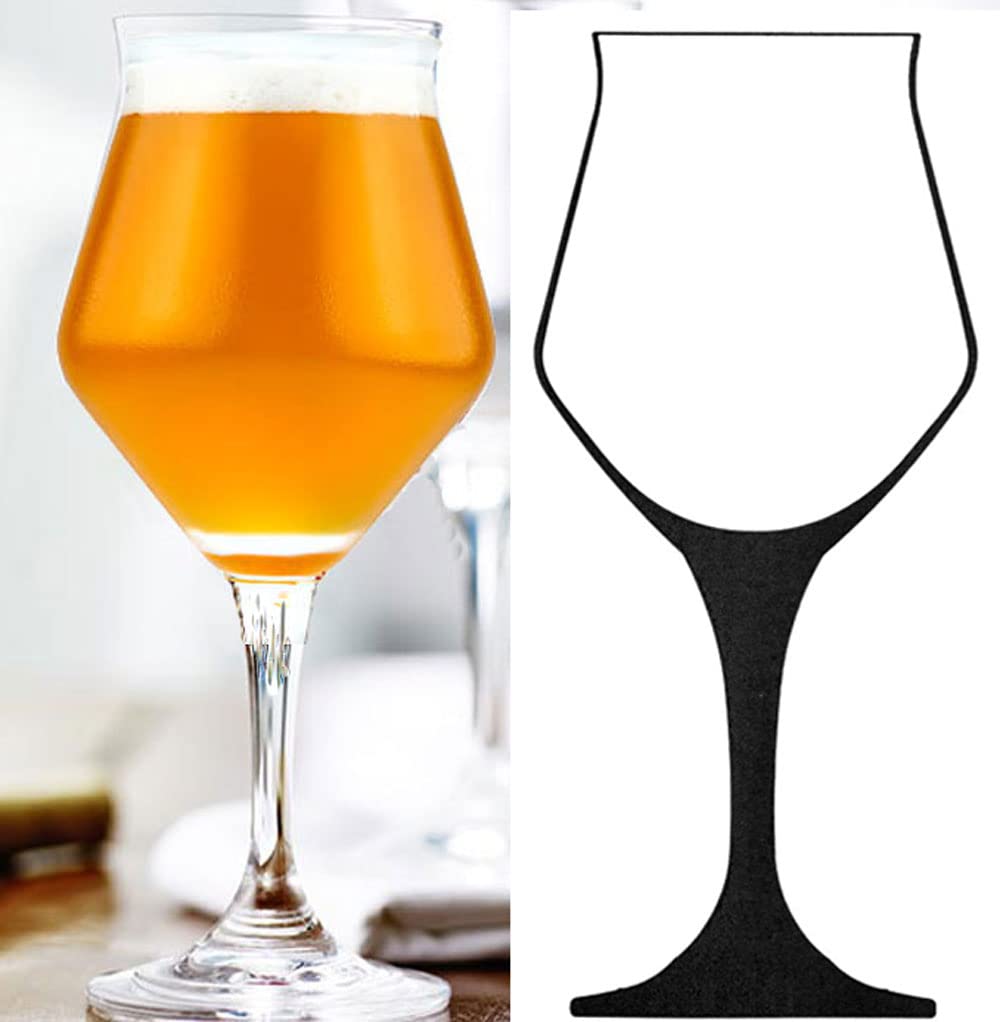 Set mit 6 Biergläsern, 41 cl, Modell EDEL – bleifreies Kristallglas – spülmaschinenfest – Teku Beer Taster Design – handwerkliche Bierprobe