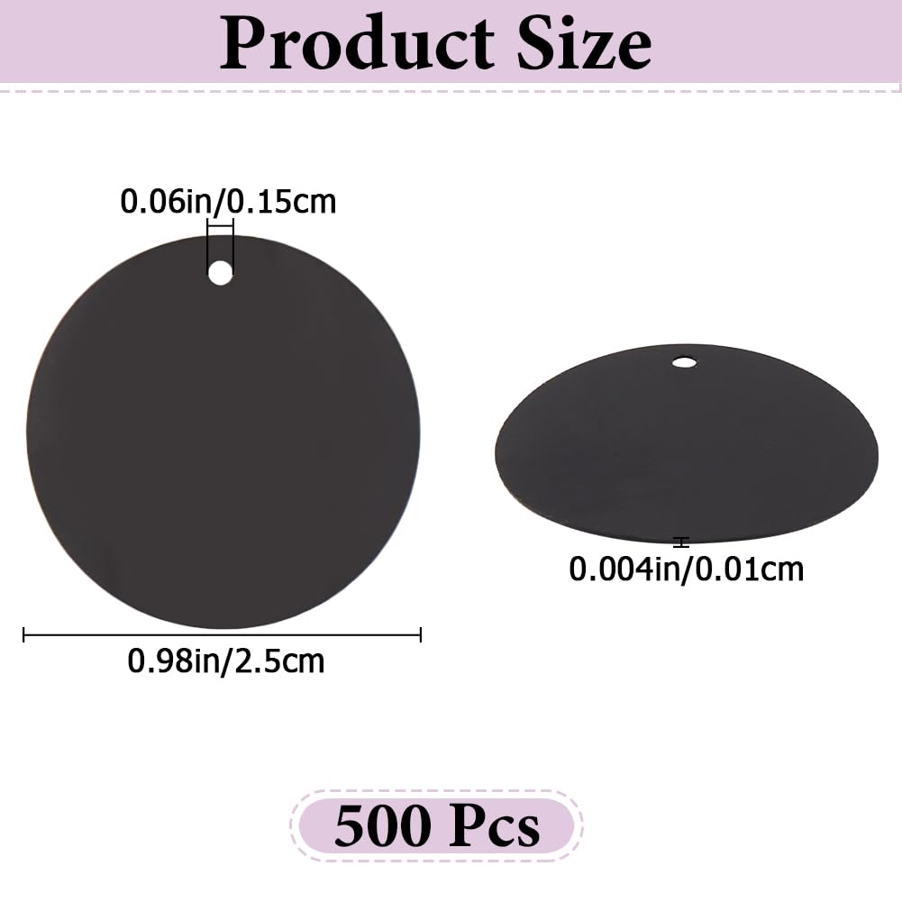 GORGECRAFT 500Pcs Flat Round Sequin Paillettes 25mm Black Loose Sequins with Side Hole Spangles Sewing Crafts for Jewelry Making Earrings Wedding Clothing Embroidery Applique Embellishment - Image 2