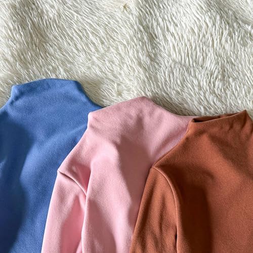 Image of Toddler Turtleneck Girls Boys Thermal Shirt Mock Neck Top Long Sleeve Undershirts